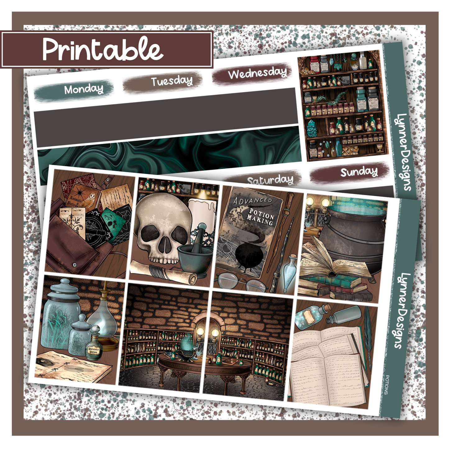 Printable - Potions - Vertical Weekly Kit