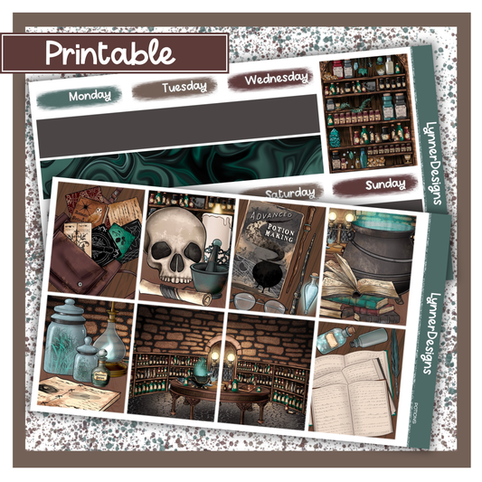 Printable - Potions - Vertical Weekly Kit