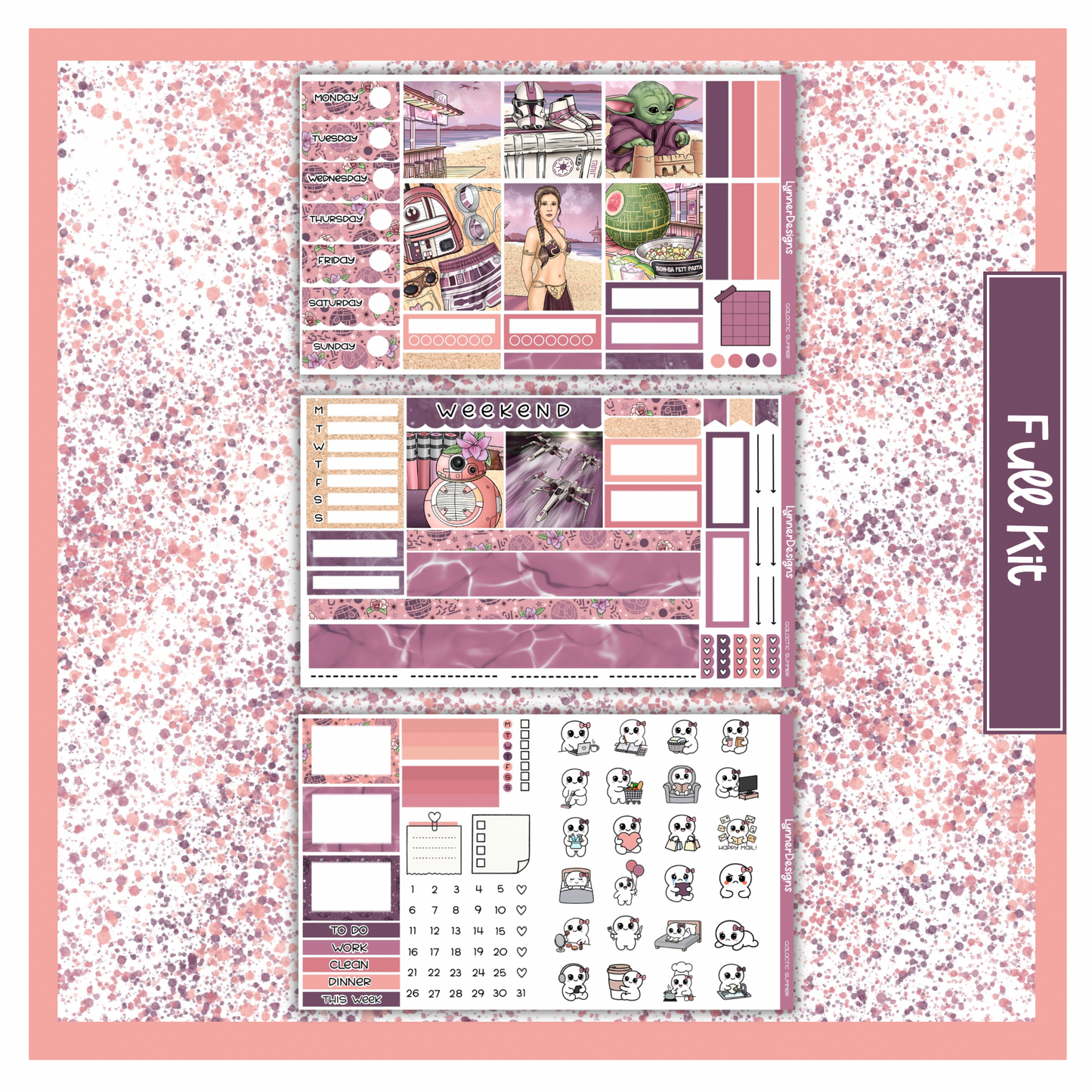 Printable - Galactic Summer Hobonichi Cousin Weekly Kit