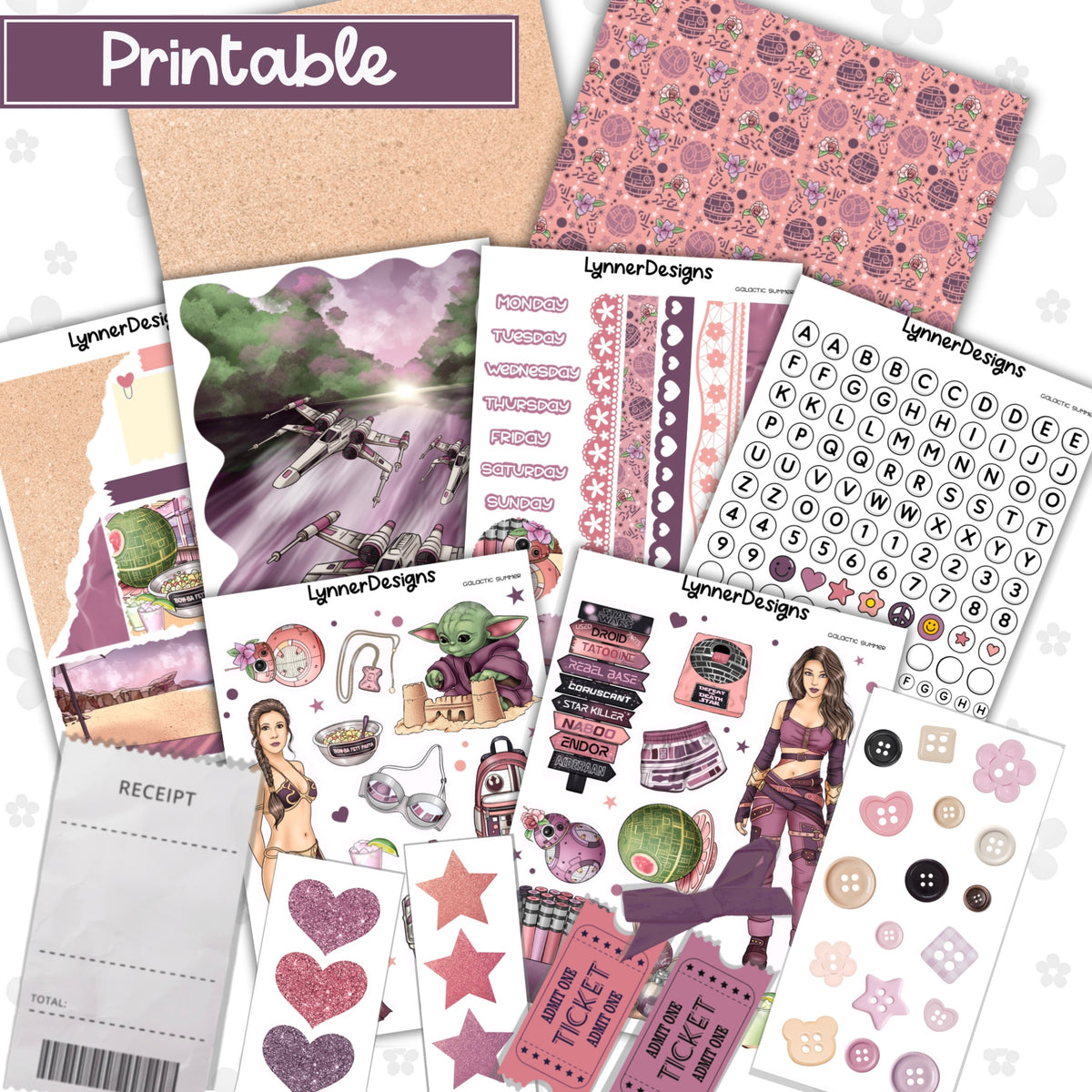 Printable - Galactic Summer Journaling / Junk Journal Kit
