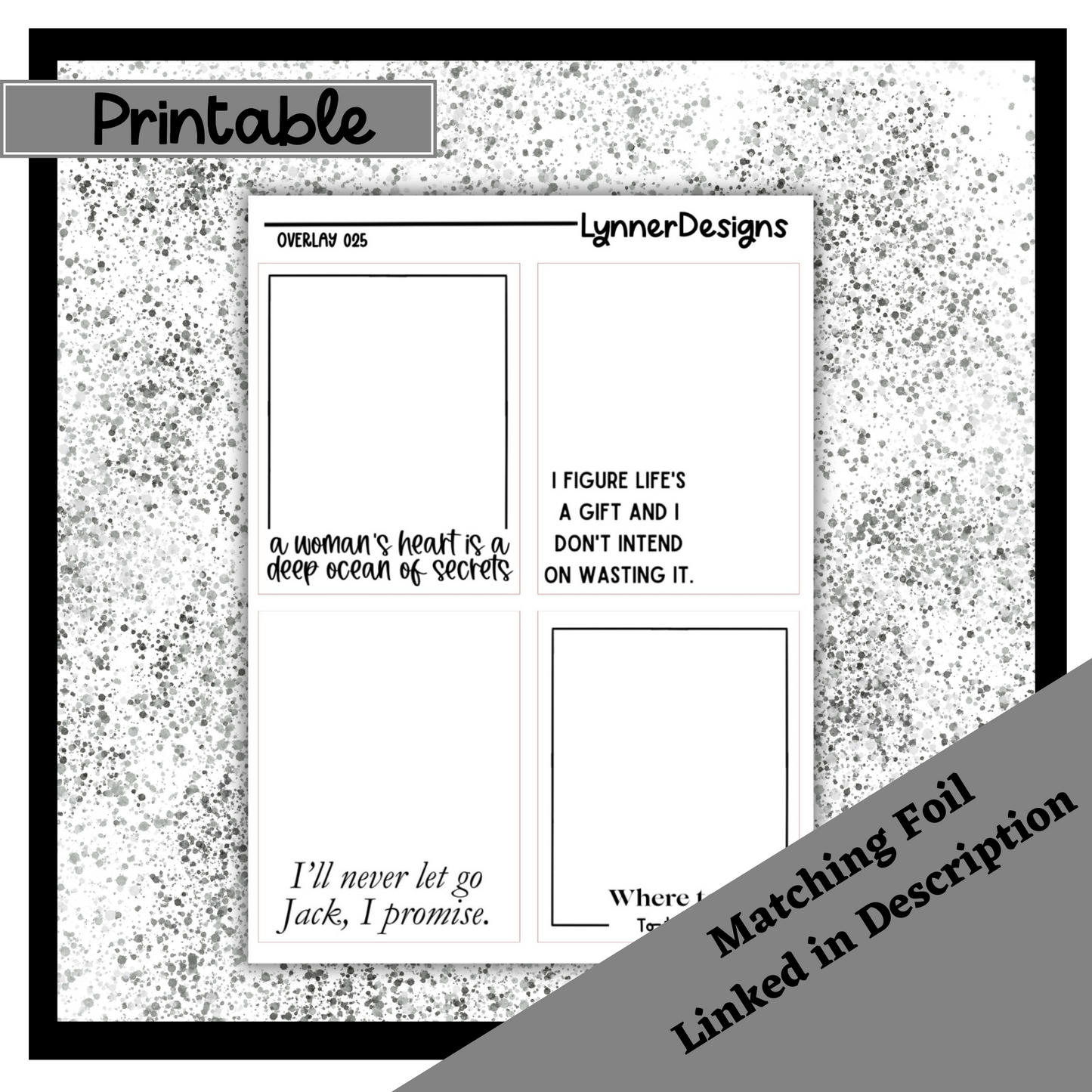 Printable - Rose Weekly Kit