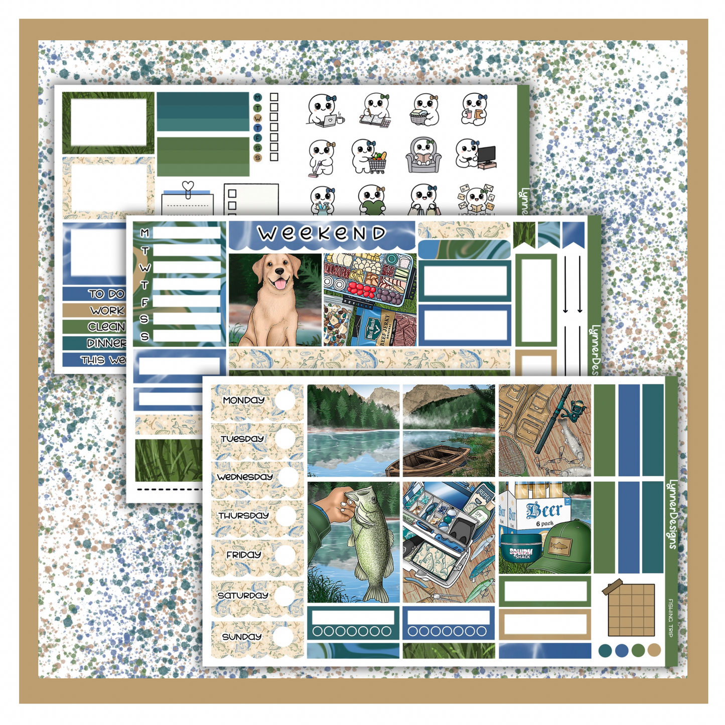 Fishing Trip - Hobonichi Cousin Weekly Kit