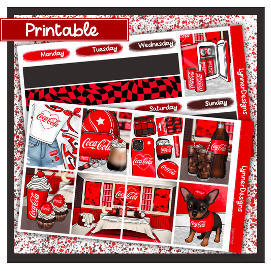 Printable - Cola Addict - Vertical Weekly Kit