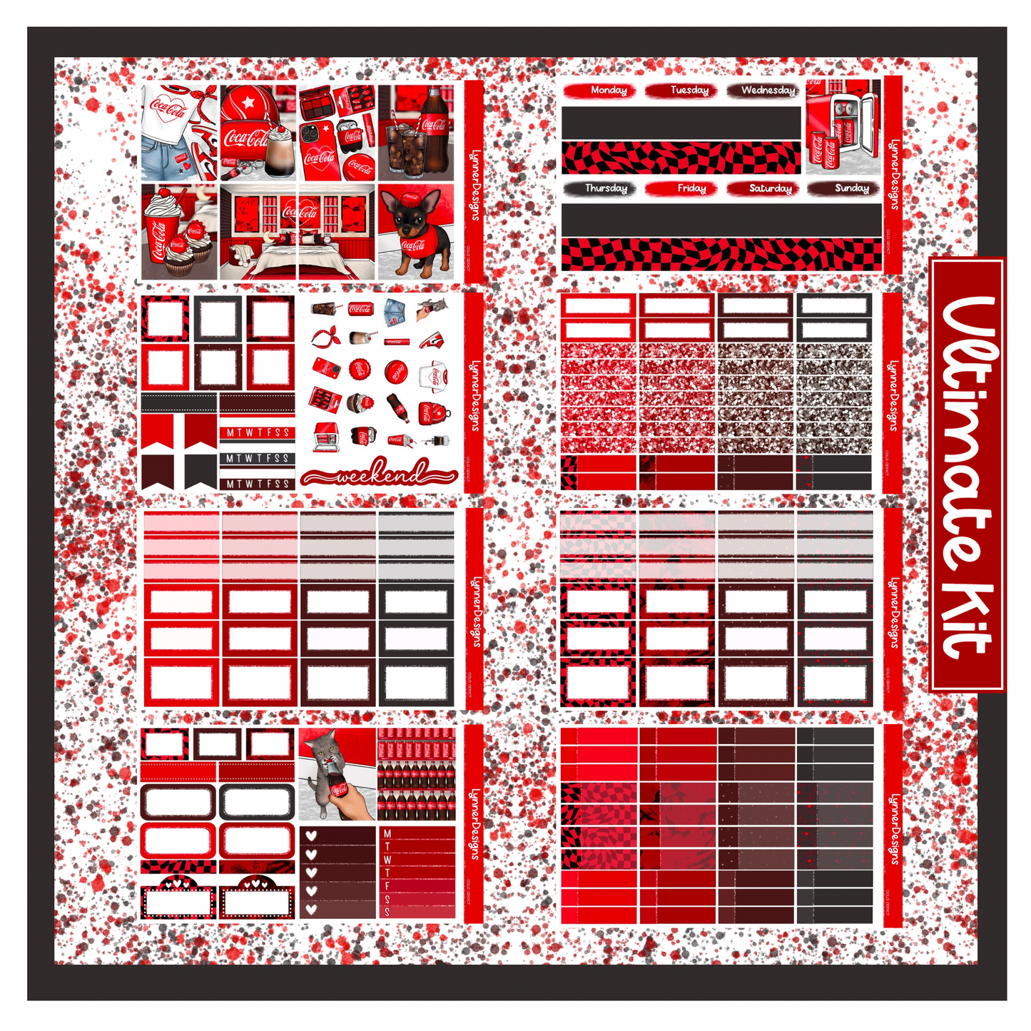 Printable - Cola Addict - Vertical Weekly Kit