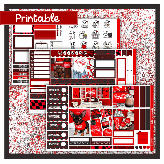 Printable - Cola Addict Hobonichi Cousin Weekly Kit