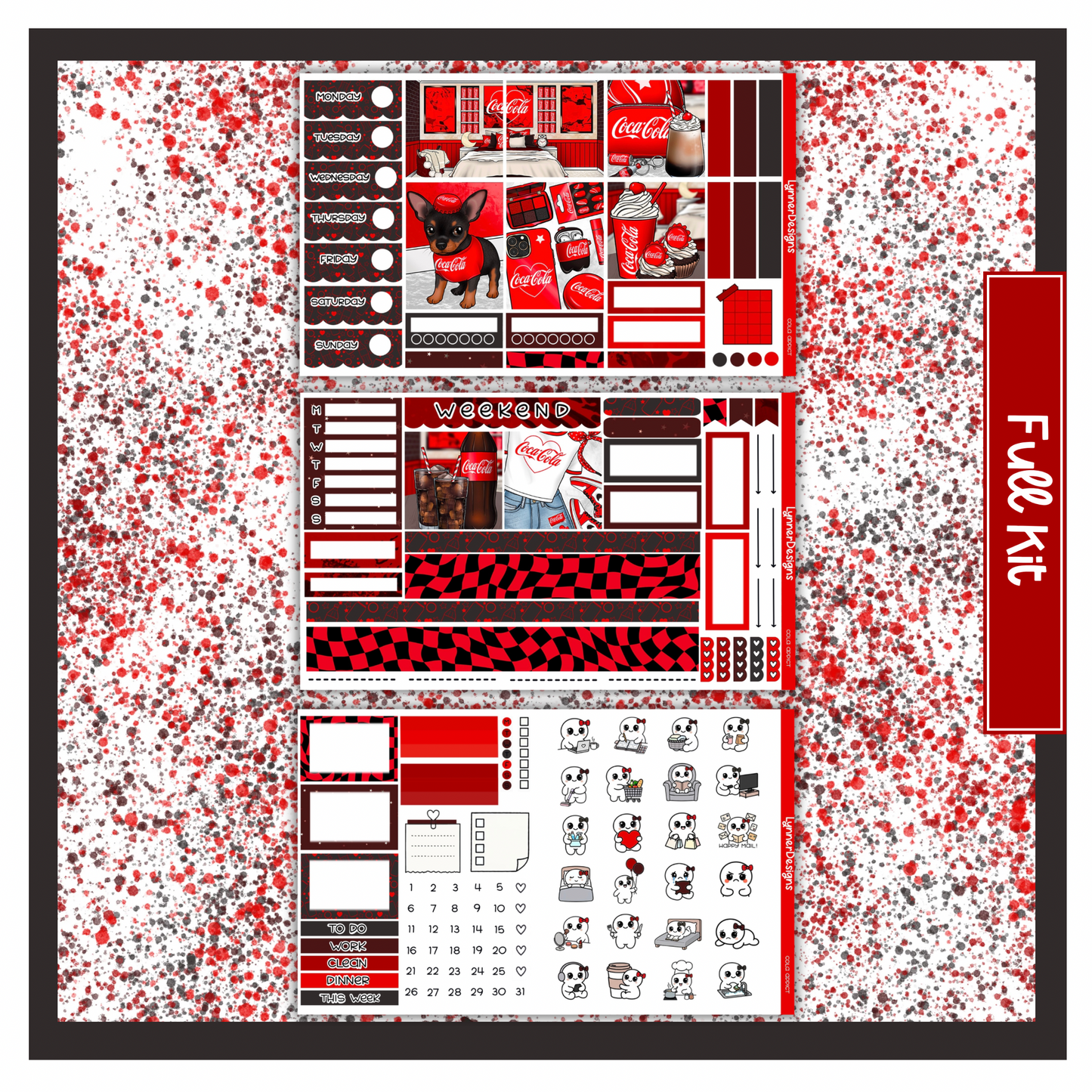 Printable - Cola Addict Hobonichi Cousin Weekly Kit