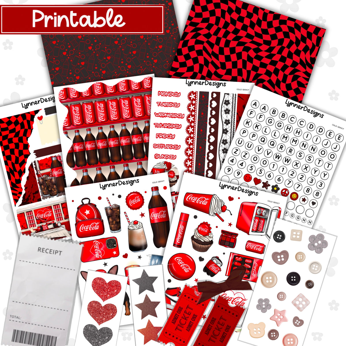 Printable - Cola Addict Journaling / Junk Journal Kit