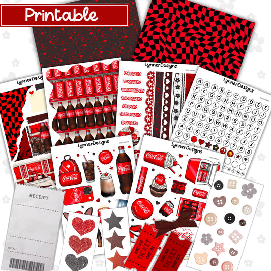 Printable - Cola Addict Journaling / Junk Journal Kit