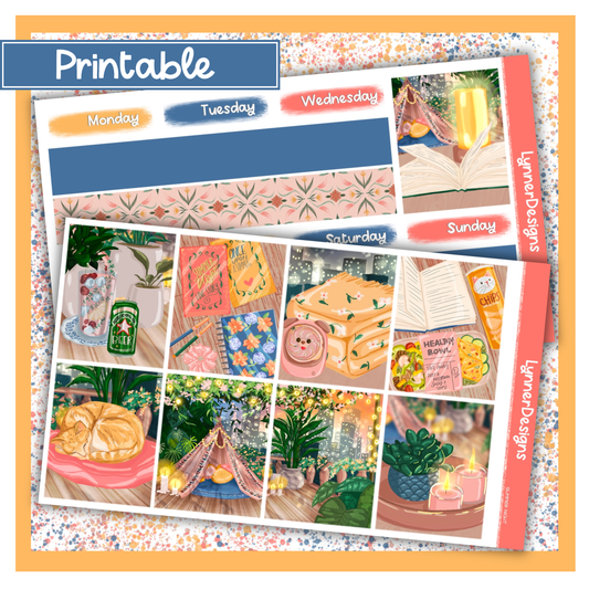 Printable - Summer Night - Vertical Weekly Kit