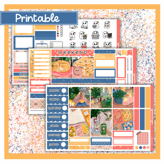 Printable - Summer Night Hobonichi Cousin Weekly Kit