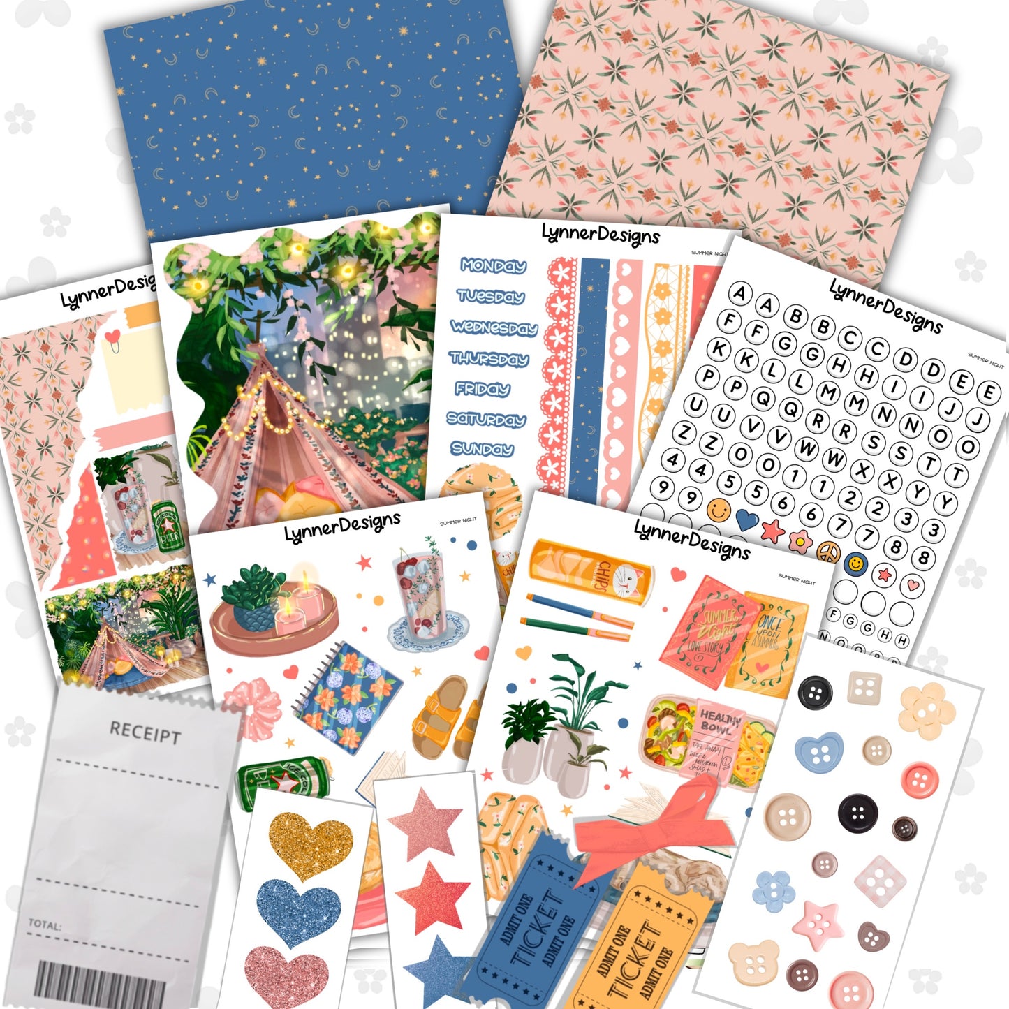 Journaling Kit / Junk Journal - Summer Night