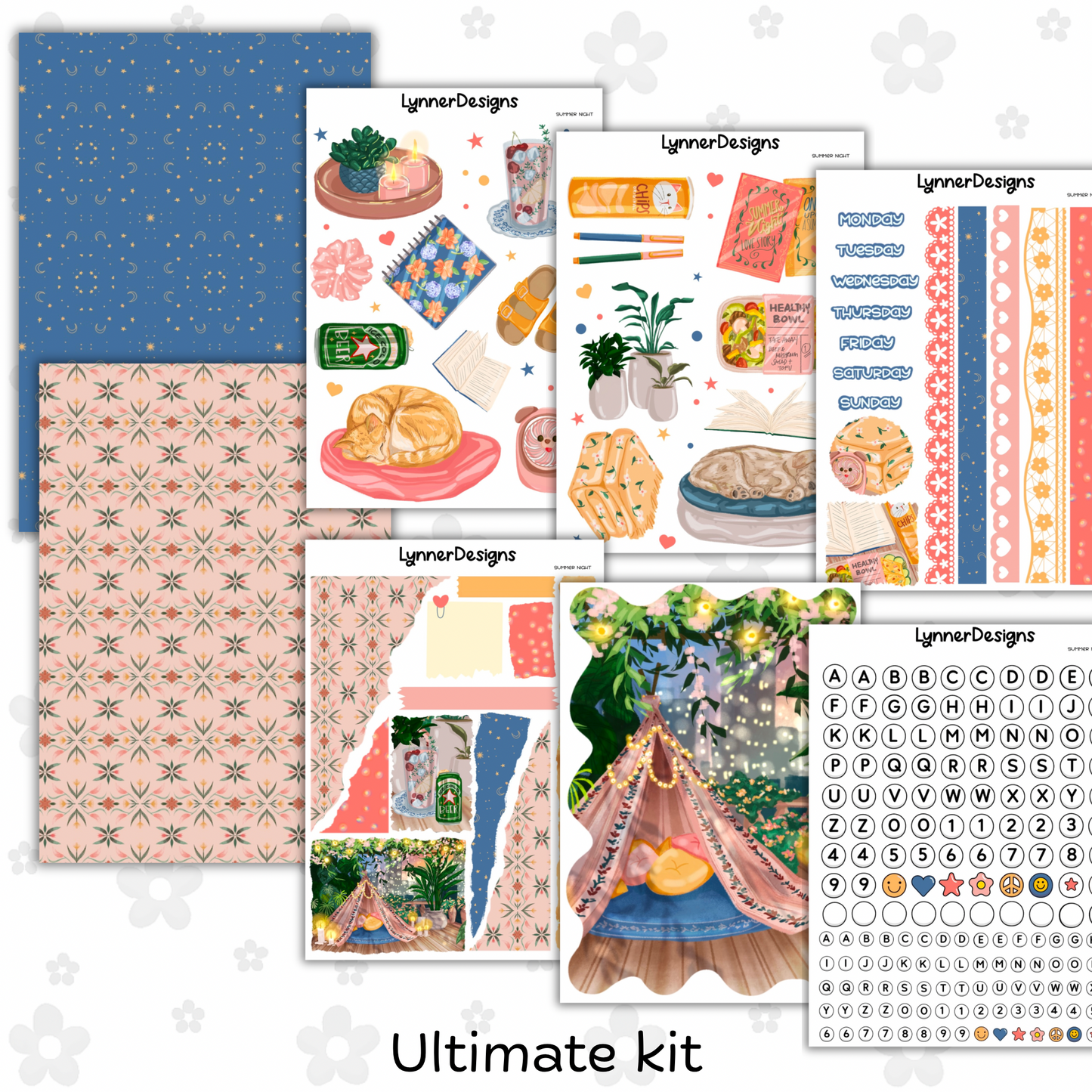 Printable - Summer Night Journaling / Junk Journal Kit