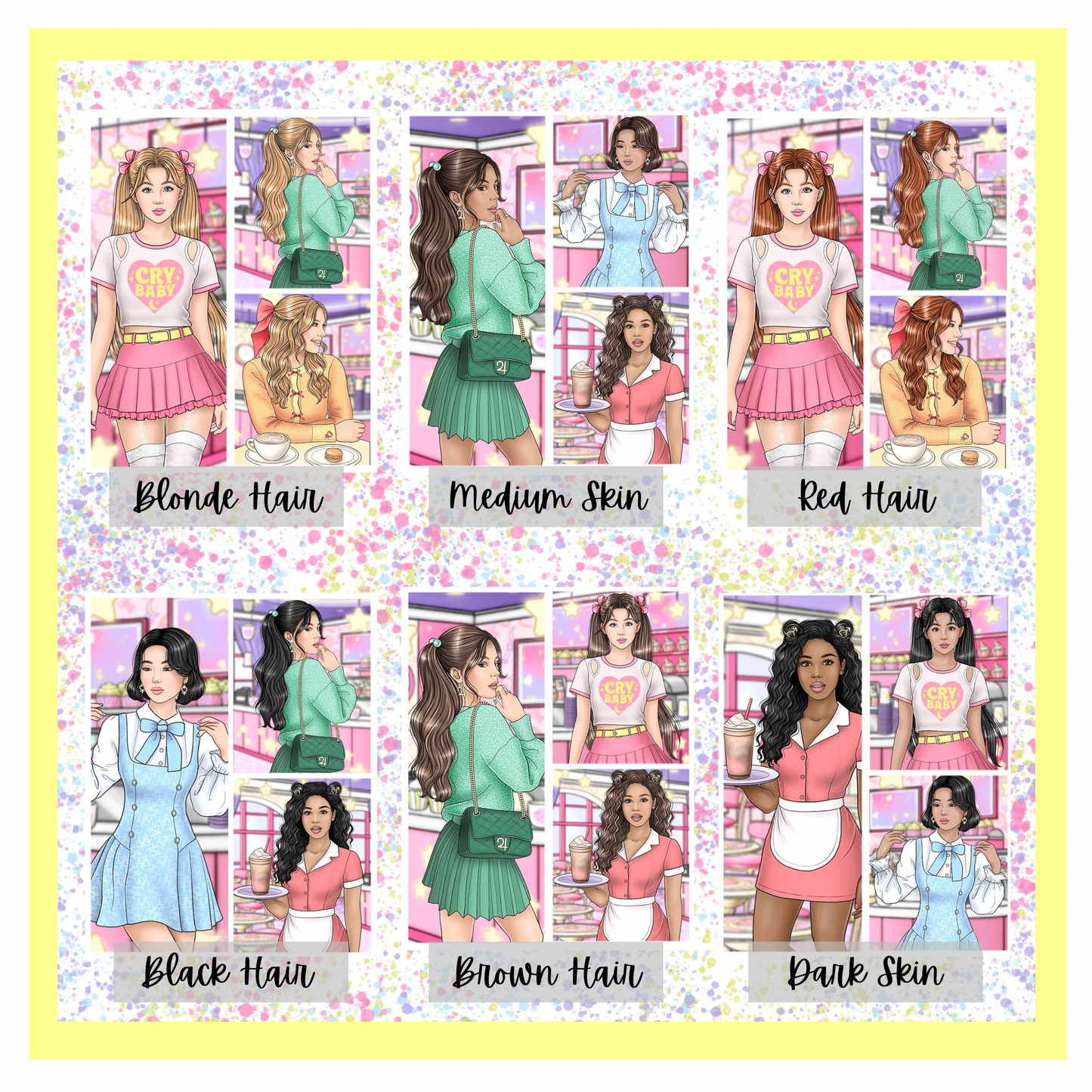 Printable - Moon Cafe - Vertical Weekly Kit