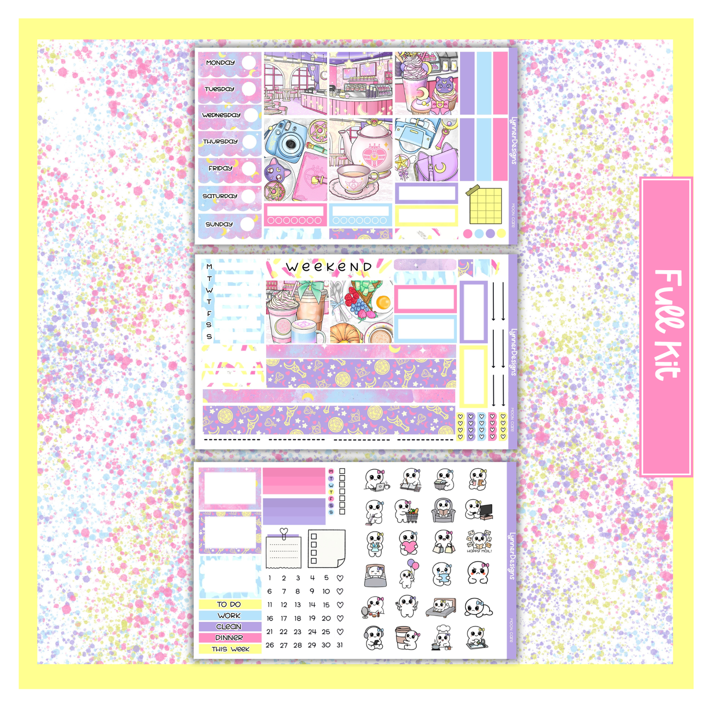 Moon Cafe - Hobonichi Cousin Weekly Kit