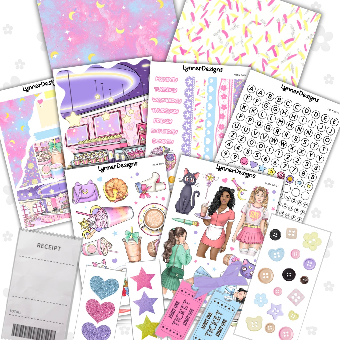 Journaling Kit / Junk Journal - Moon Cafe