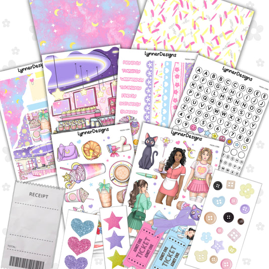 Journaling Kit / Junk Journal - Moon Cafe