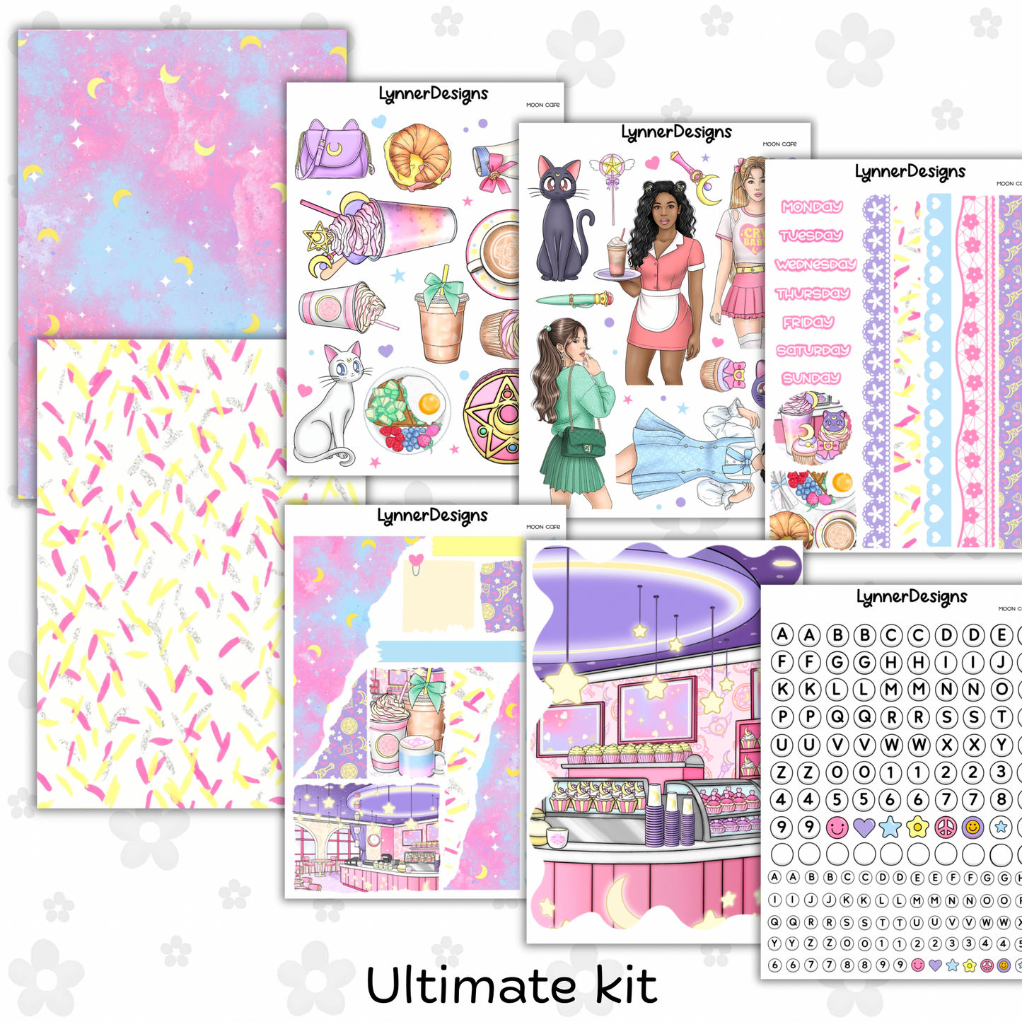Journaling Kit / Junk Journal - Moon Cafe