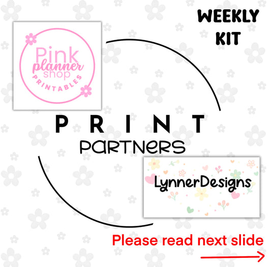 Pink Planner Shop - Weekly Kit - Print & Cut For You
