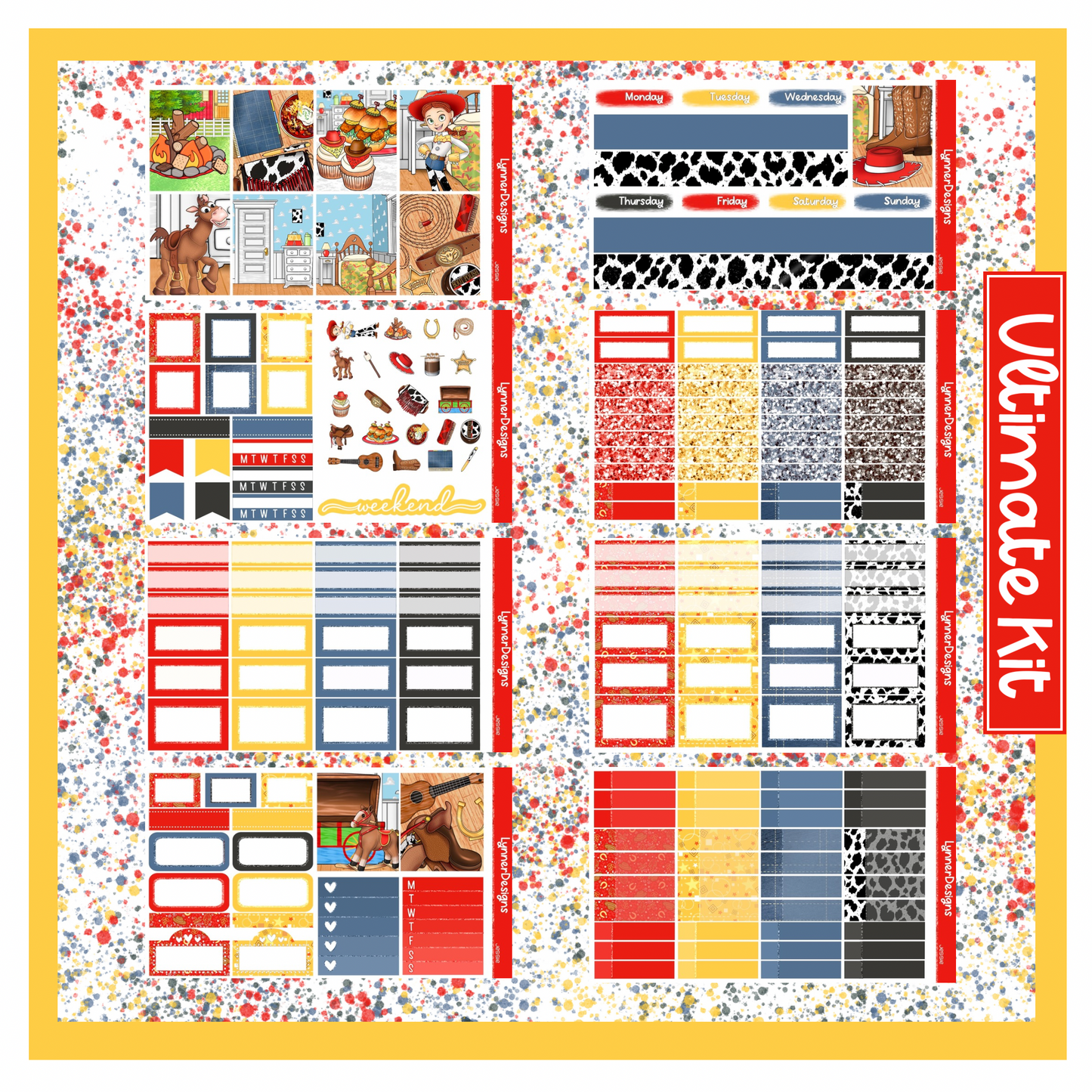 Printable - Jessie - Vertical Weekly Kit