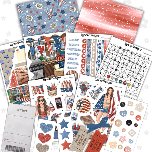 Journaling Kit / Junk Journal - Stars & Stripes