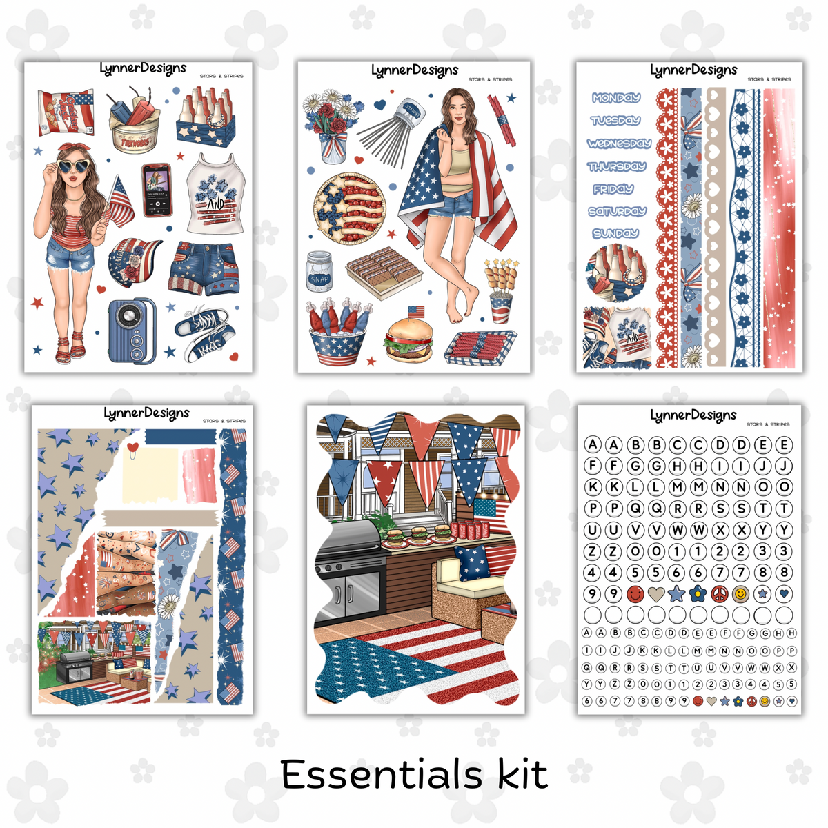 Journaling Kit / Junk Journal - Stars & Stripes