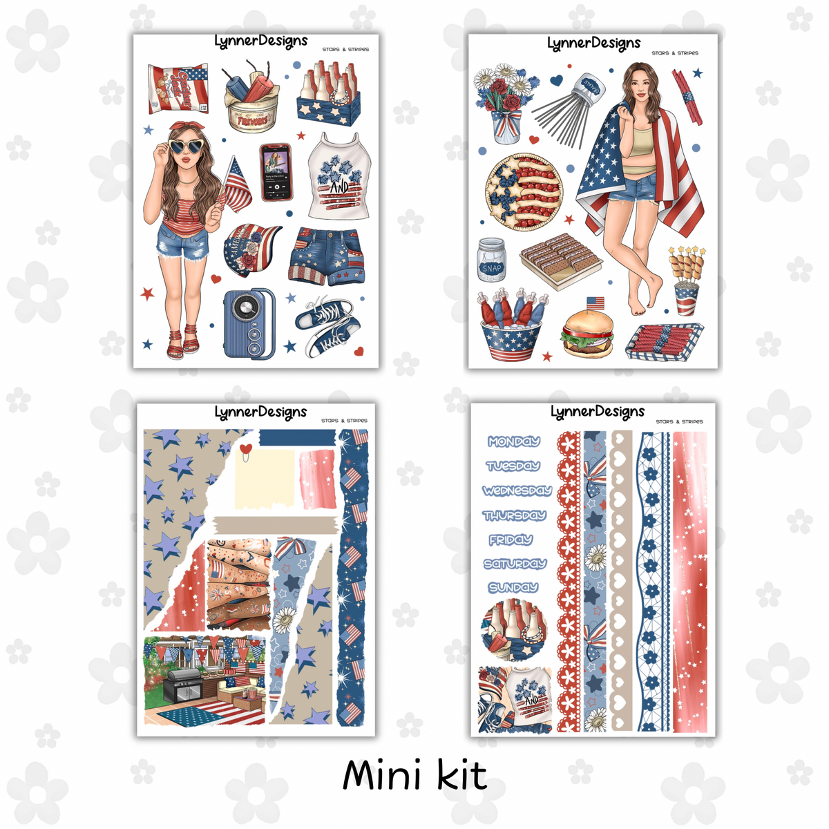 Journaling Kit / Junk Journal - Stars & Stripes