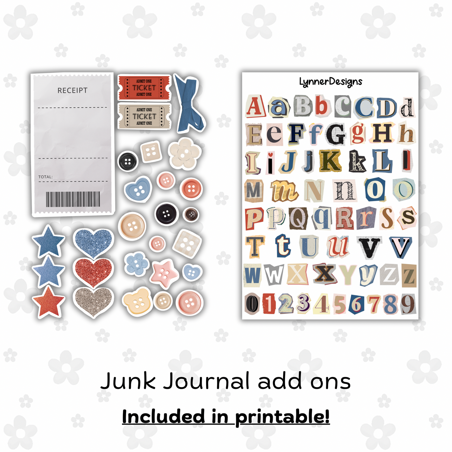 Printable - Stars & Stripes Journaling / Junk Journal Kit