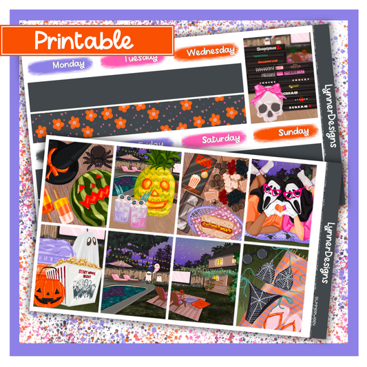 Printable - Summerween - Vertical Weekly Kit