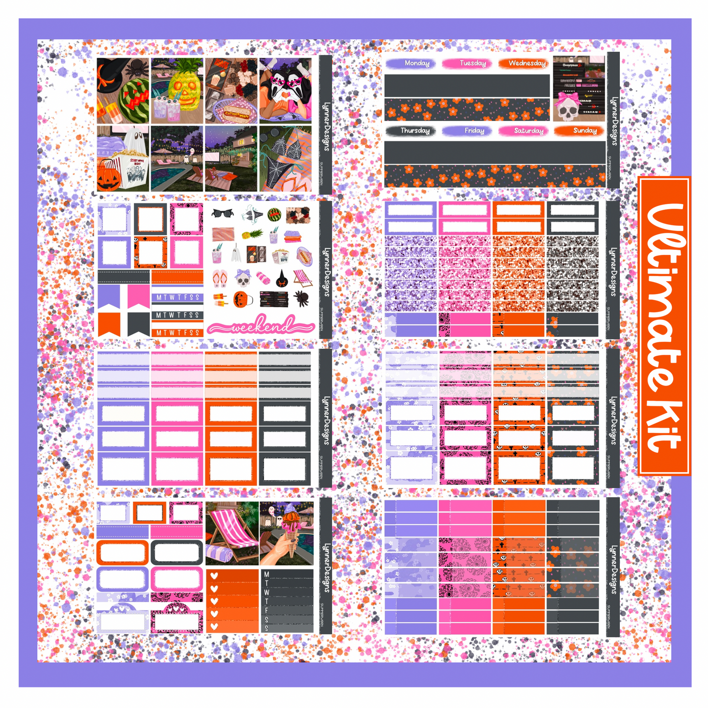 Printable - Summerween - Vertical Weekly Kit