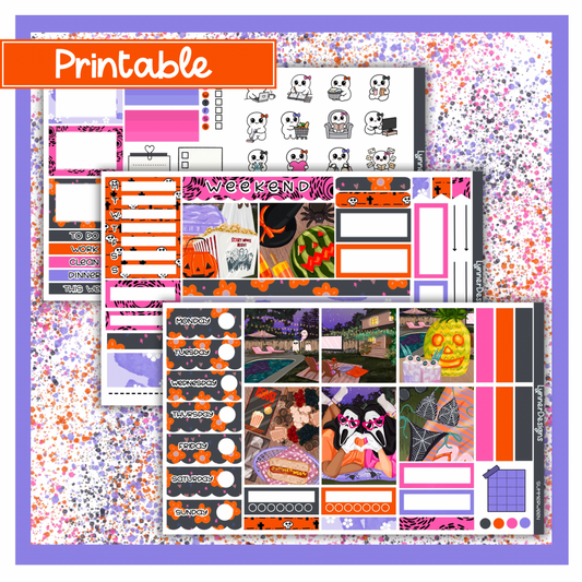 Printable -Summerween Hobonichi Cousin Weekly Kit