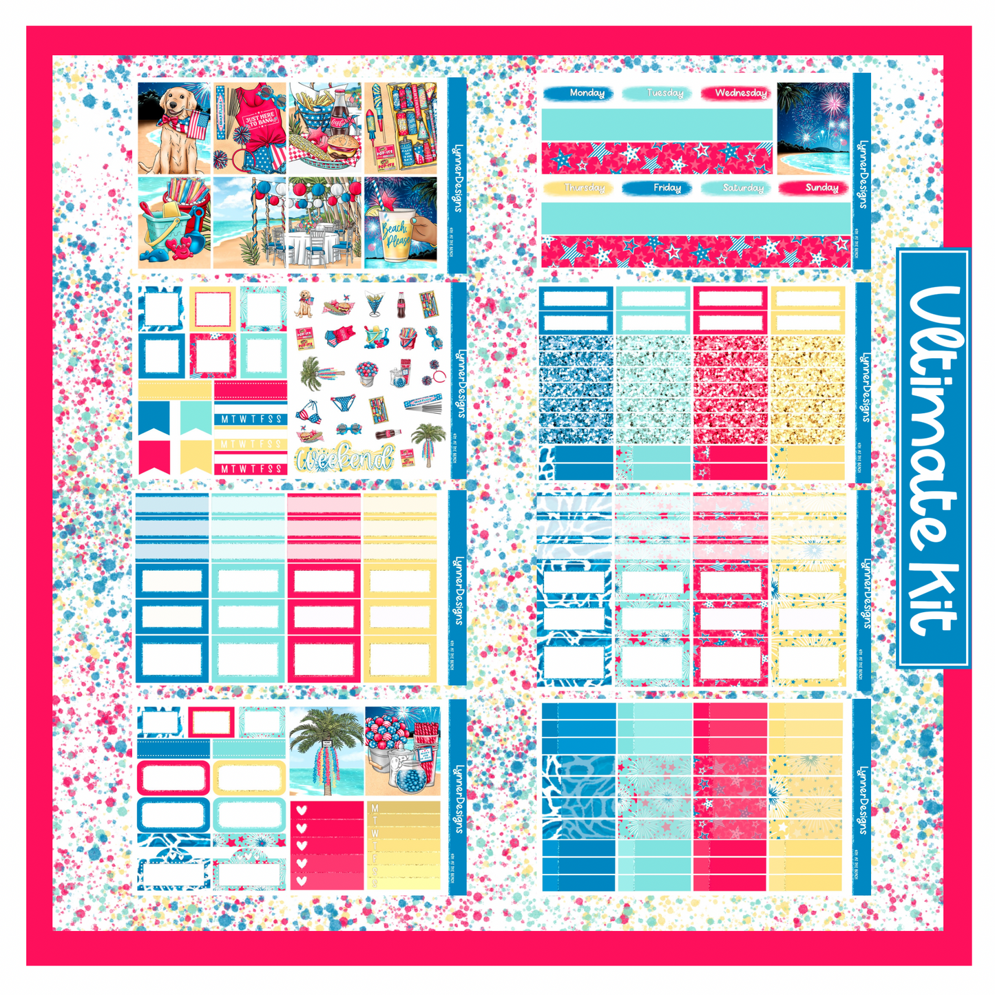 Printable - 4th at the Beach Weekly Kit