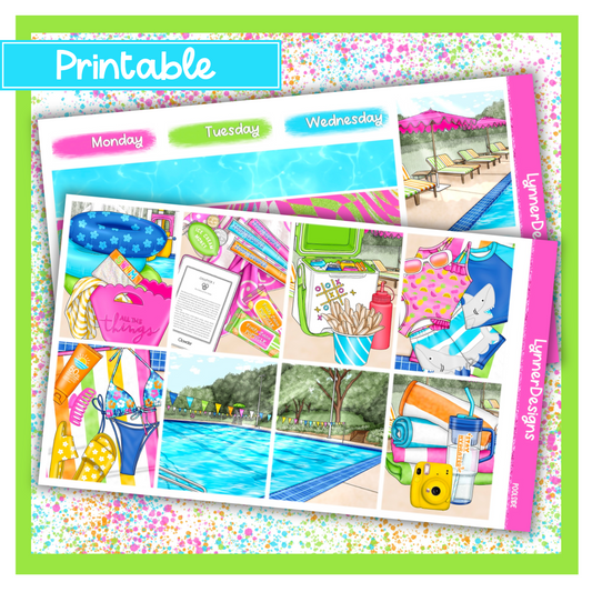 Printable - Poolside Weekly Kit