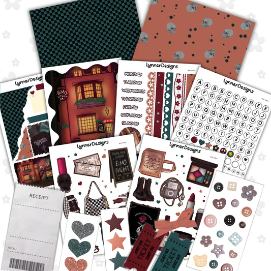 Journaling Kit / Junk Journal - Emo Night