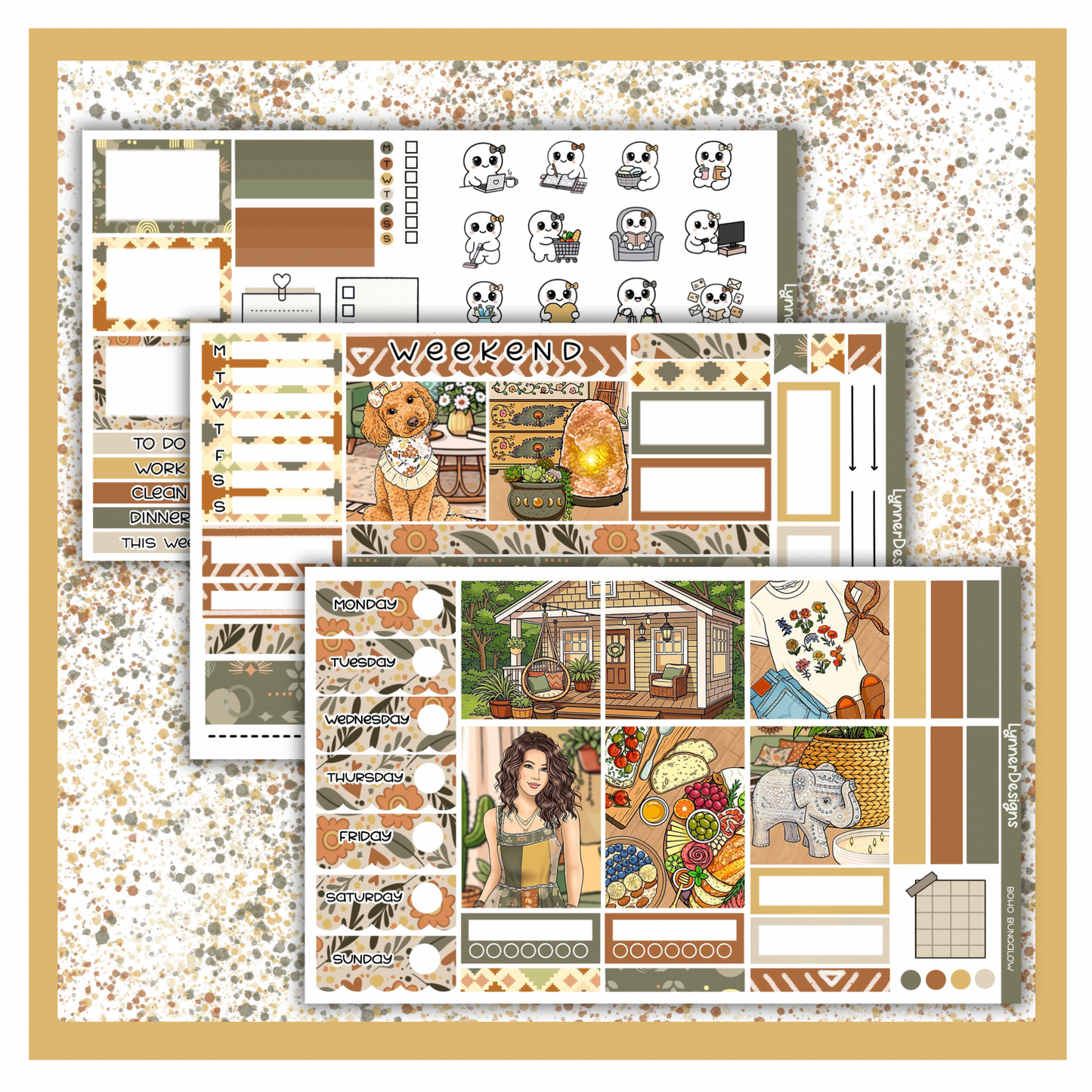 Boho Bungalow - Hobonichi Cousin Weekly Kit