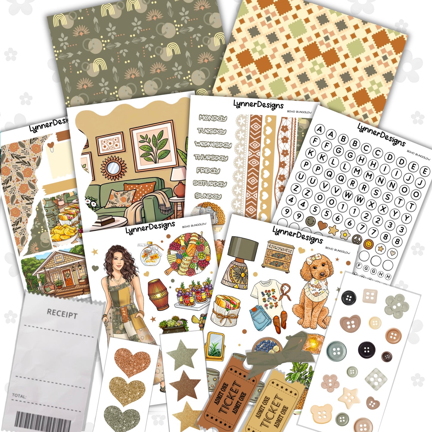 Journaling Kit / Junk Journal - Boho Bungalow