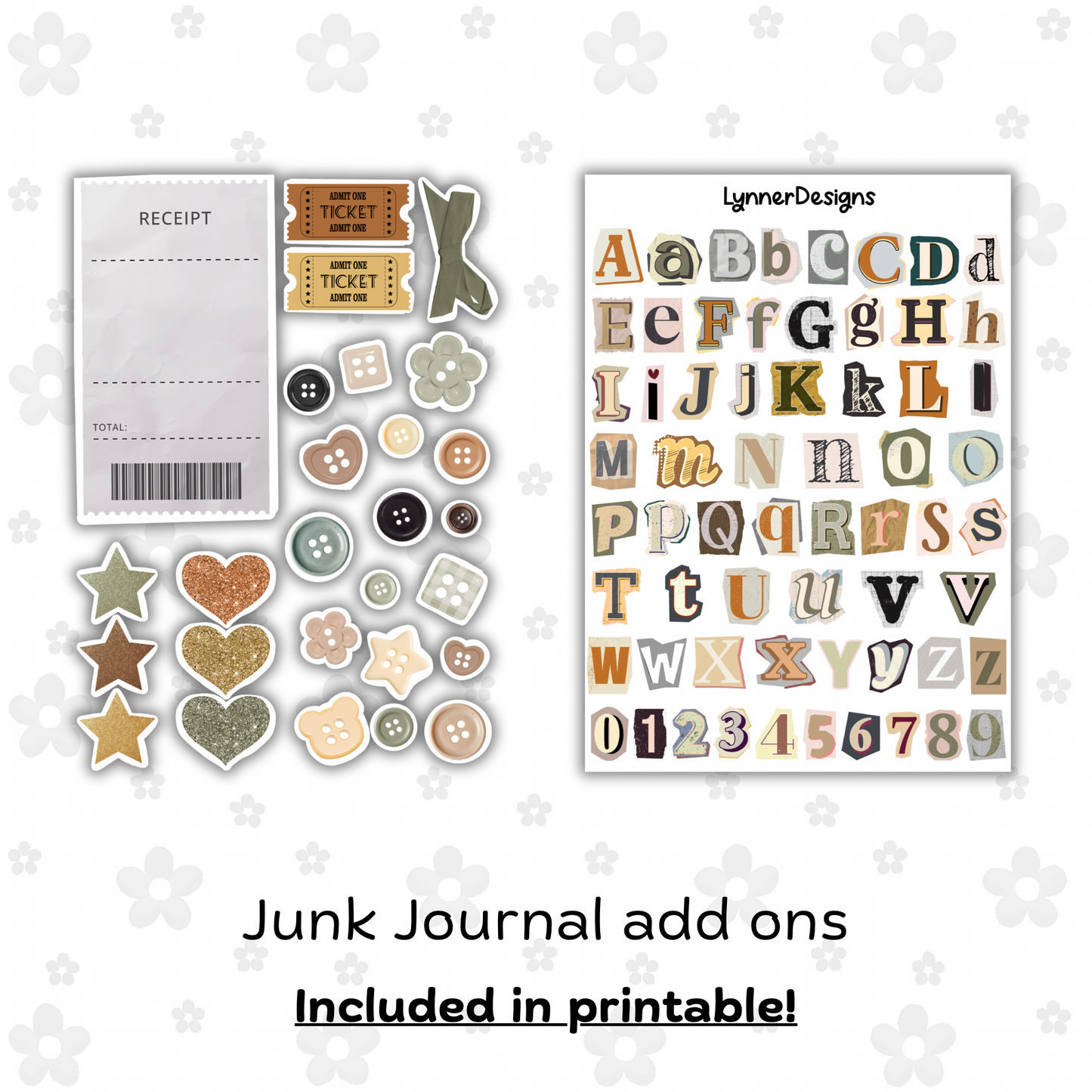 Printable - Boho Bungalow Journaling / Junk Journal Kit