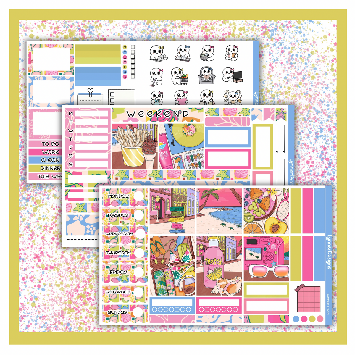 Summer Lovin - Hobonichi Cousin Weekly Kit