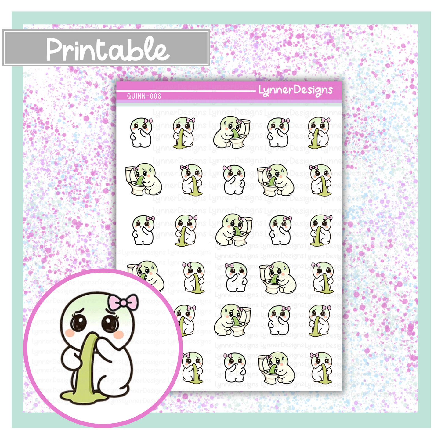 Printable - Quinn 008 - Sick
