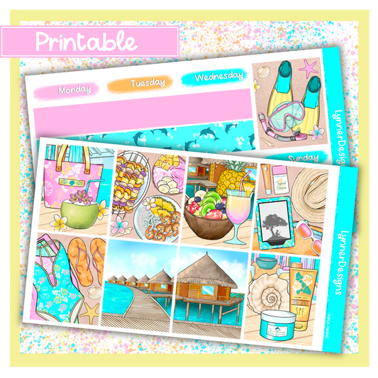 Printable - Tropical Paradise Weekly Kit