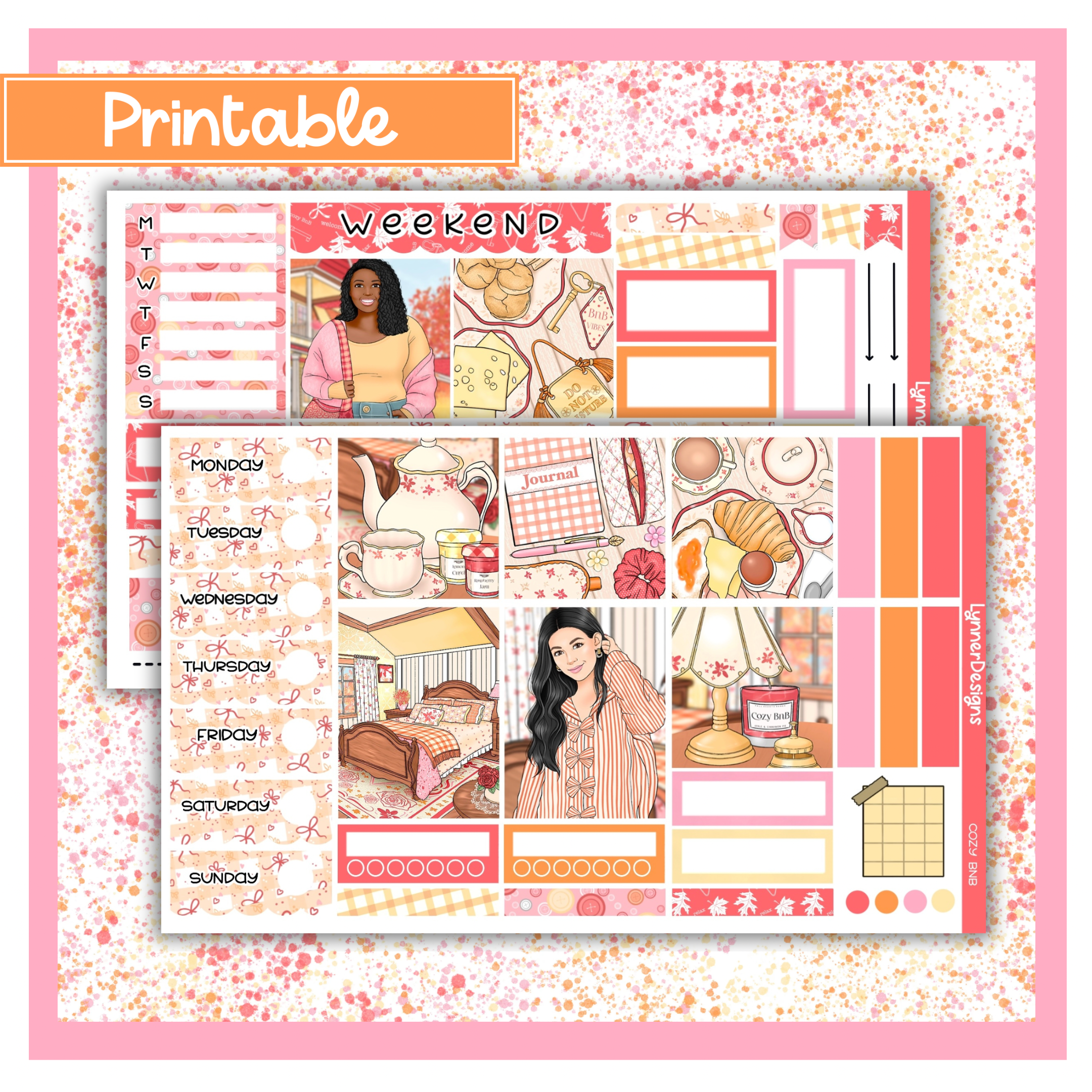 Printable - Cozy Bnb Hobonichi Cousin Weekly Kit – LynnerDesigns
