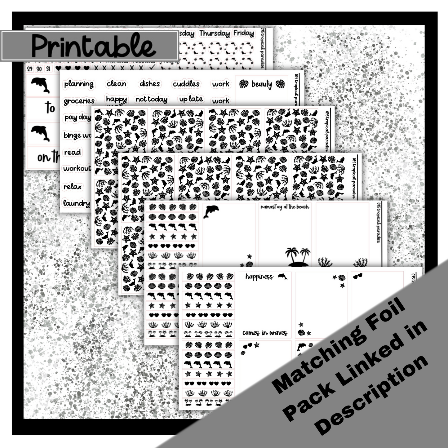 Printable - Tropical Paradise Weekly Kit