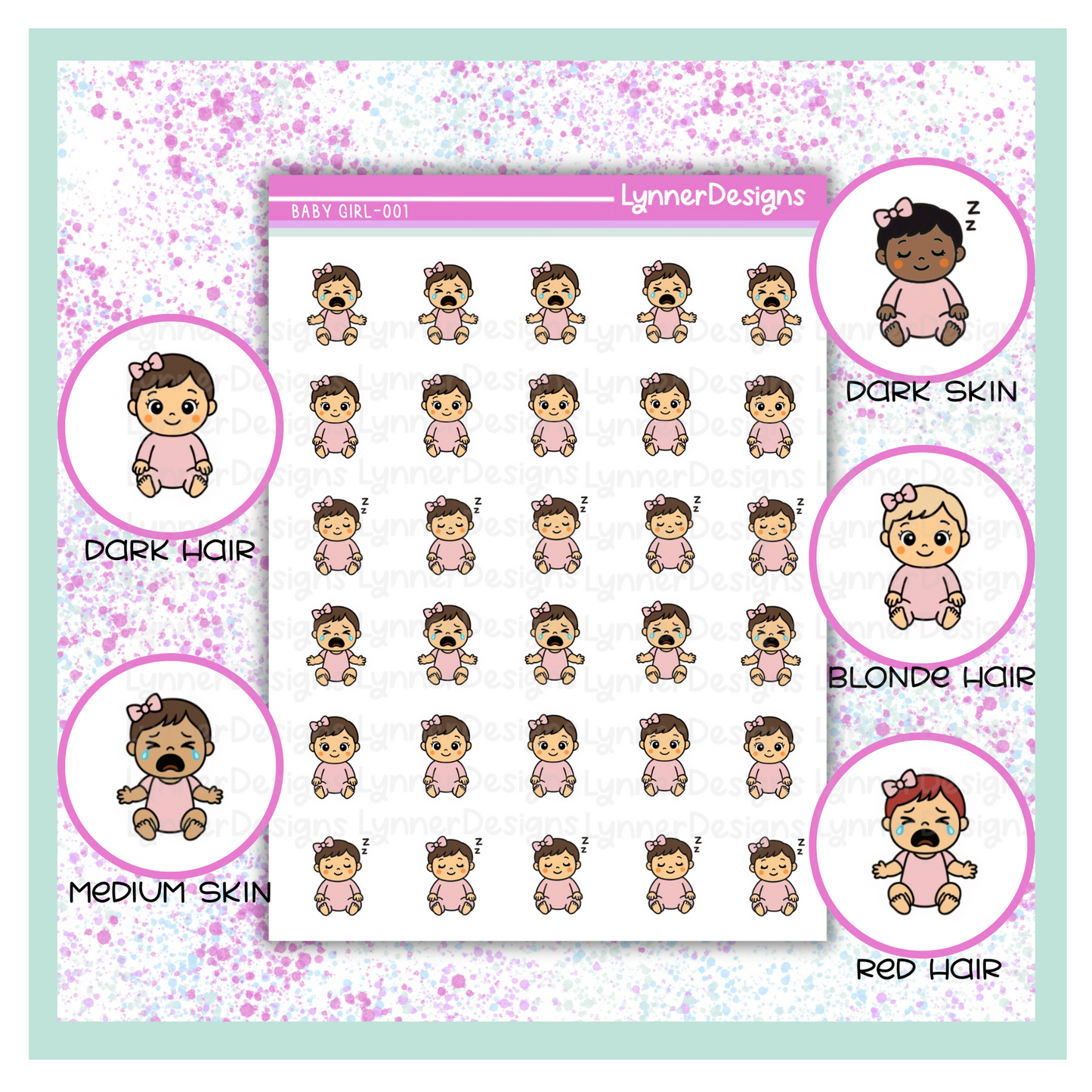 001 Baby Girl - Happy, Crying, Sleeping