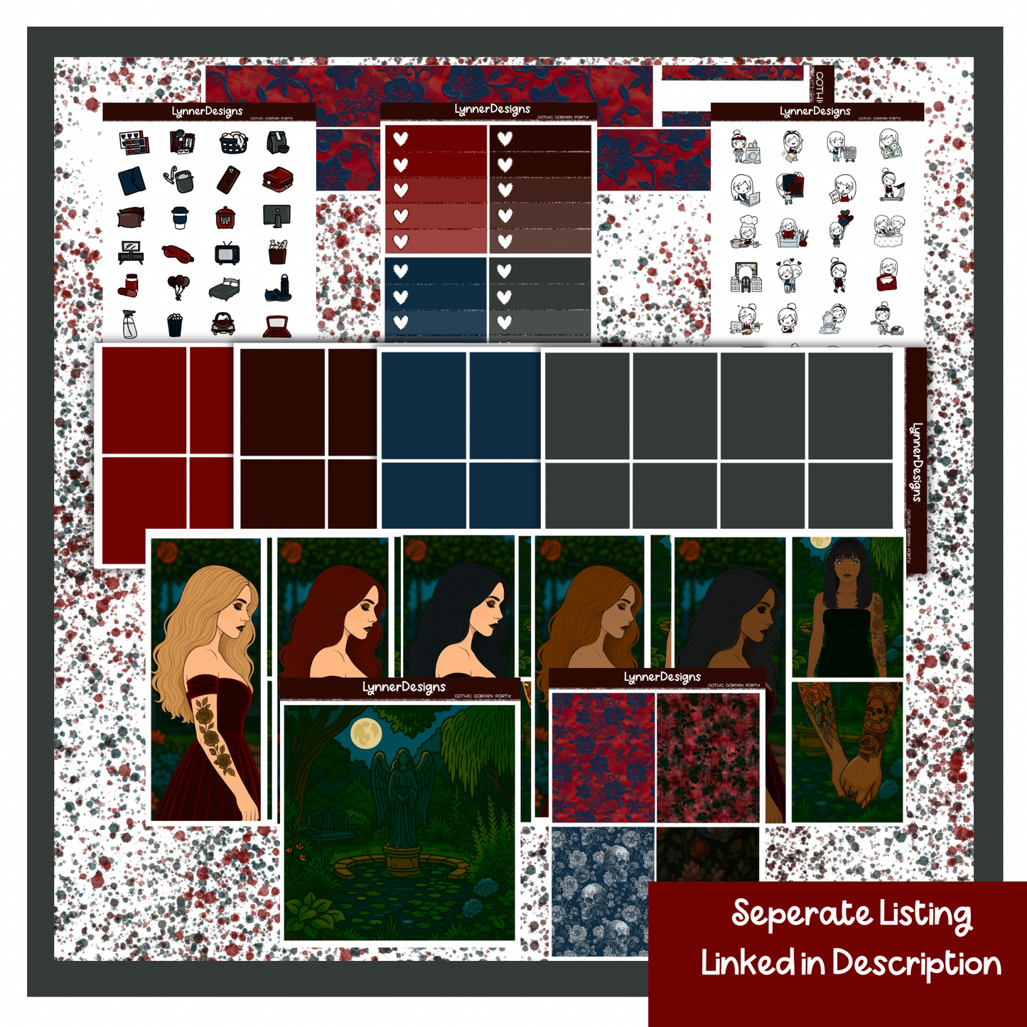 Gothic Garden Party - Vertical - Weekly Kit