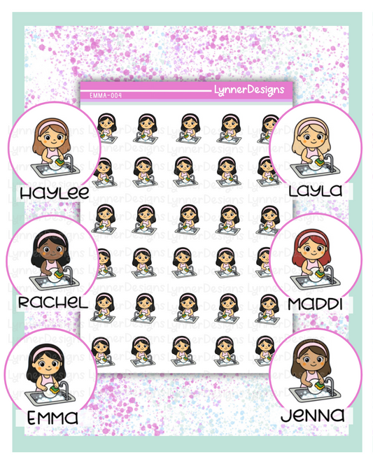 004 Girl Character - Dishes