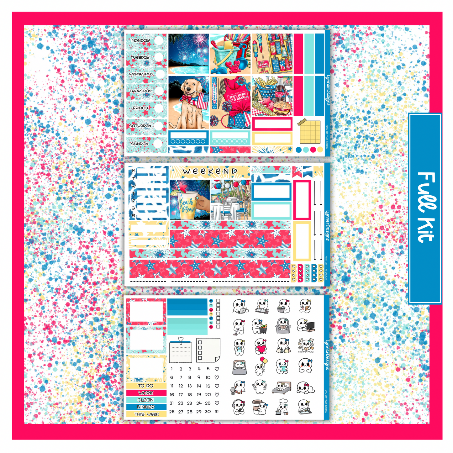 4th at the Beach - Hobonichi Cousin Weekly Kit