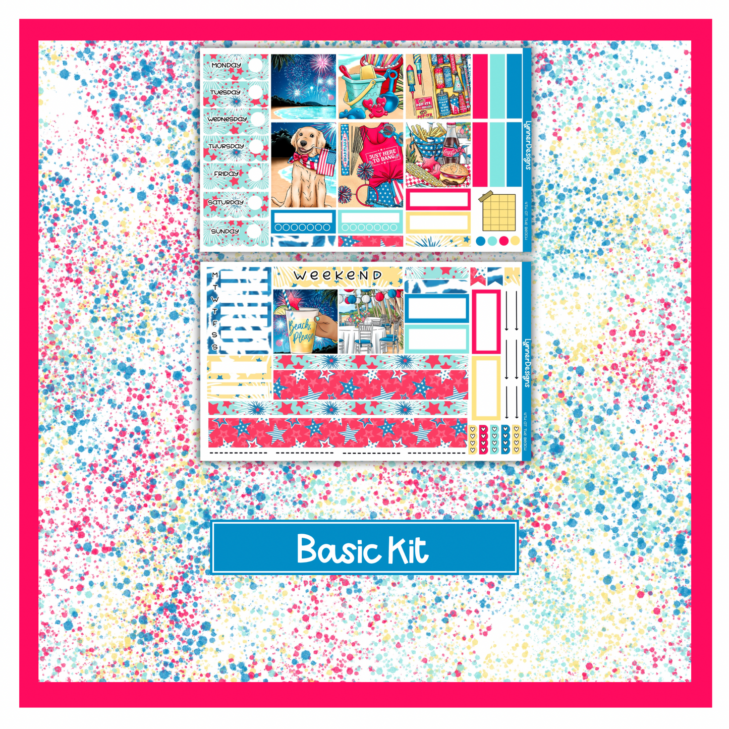 4th at the Beach - Hobonichi Cousin Weekly Kit