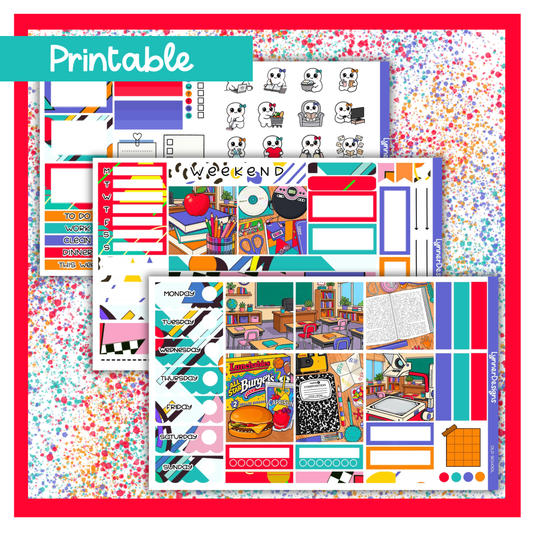 Printable - Old School Hobonichi Cousin Weekly Kit