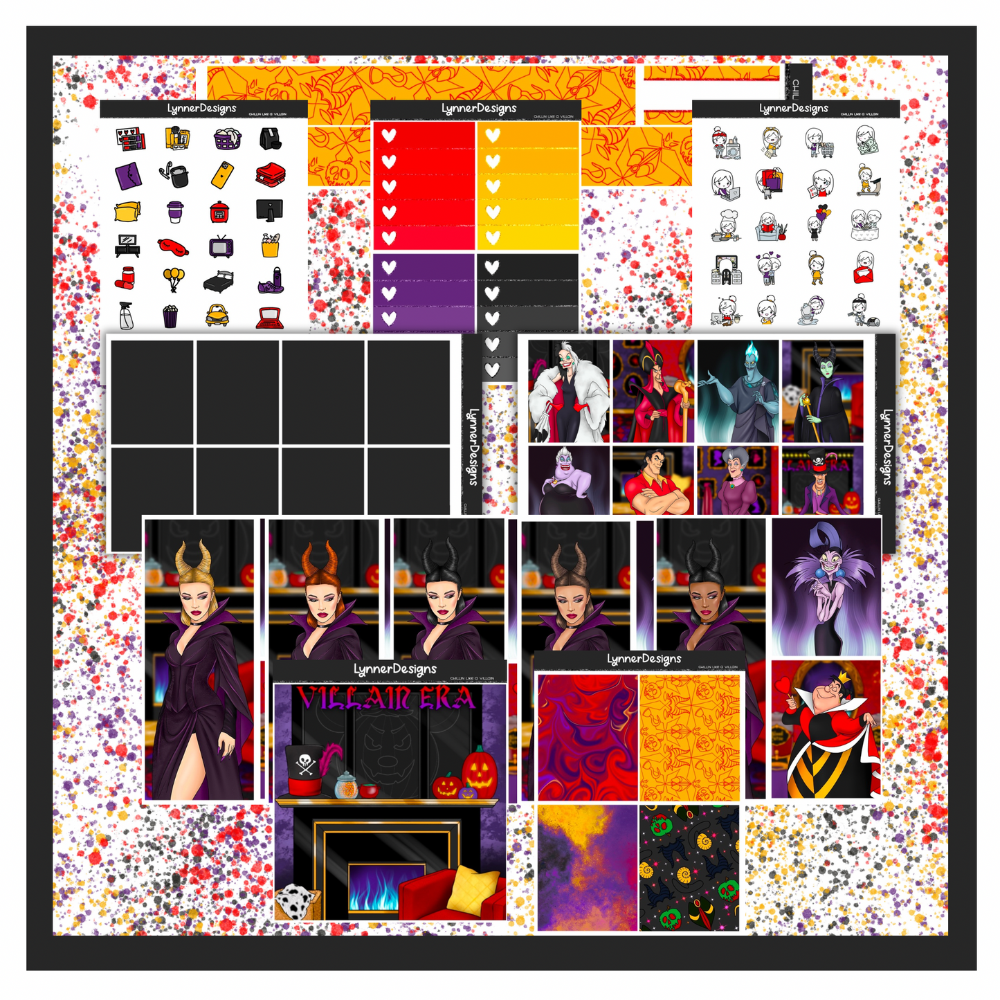 Printable - Chillin Like a Villain - Vertical Weekly Kit