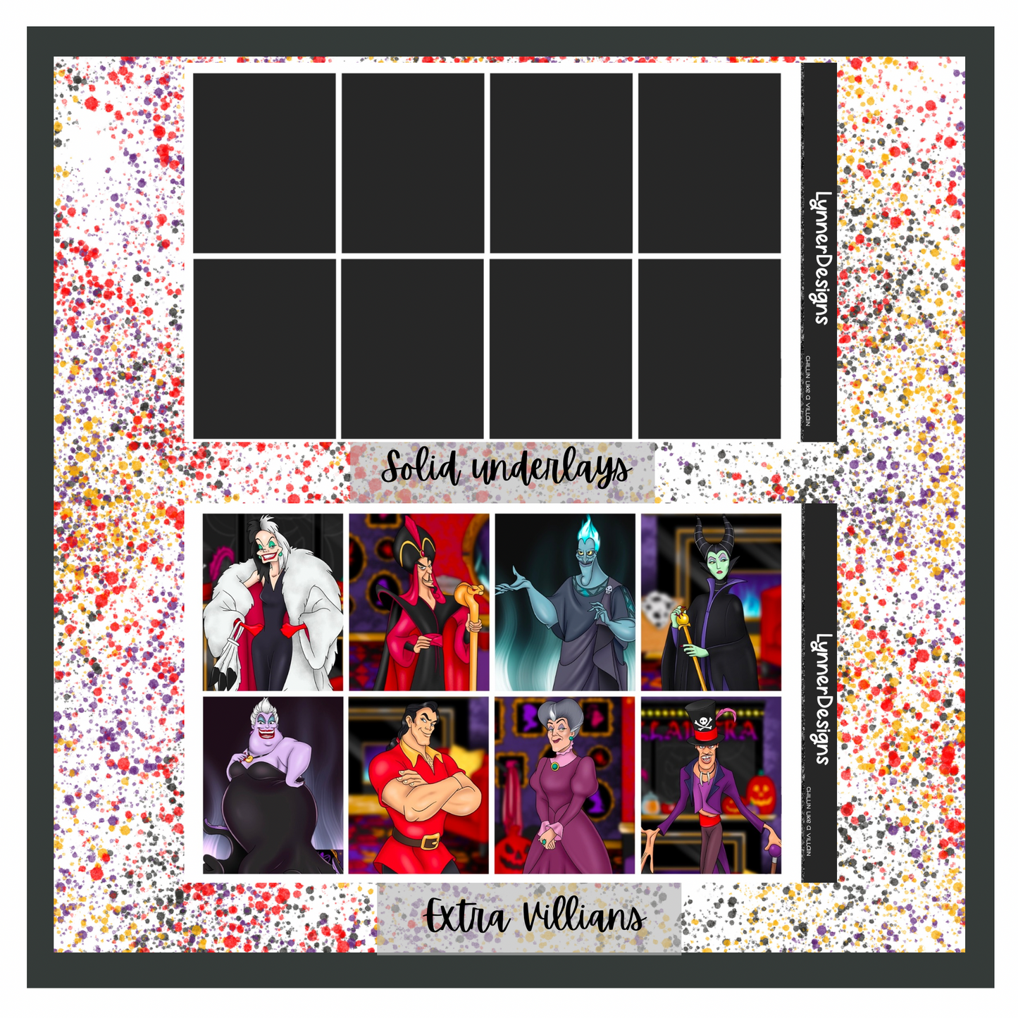 Printable - Chillin Like a Villain - Vertical Weekly Kit