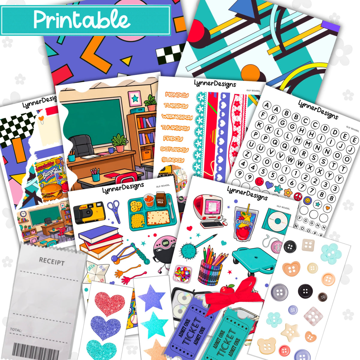 Printable - Old School Journaling / Junk Journal Kit